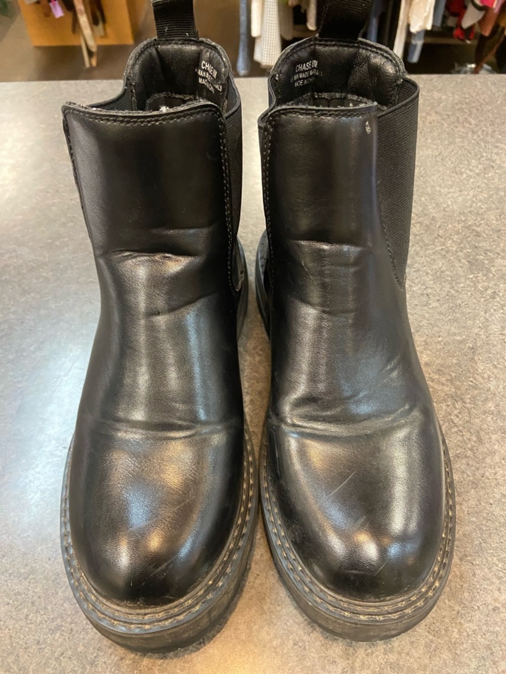 Men's Black Leather Chelsea Boots - Classic Slip-On Ankle Boot